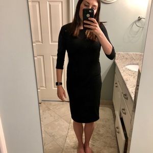 Form fitting black dress